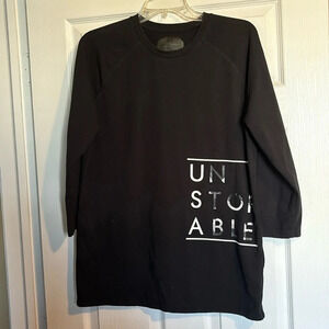 Under Armour men’s black fitted unstoppable 3/4 sleeve t-shirt size large